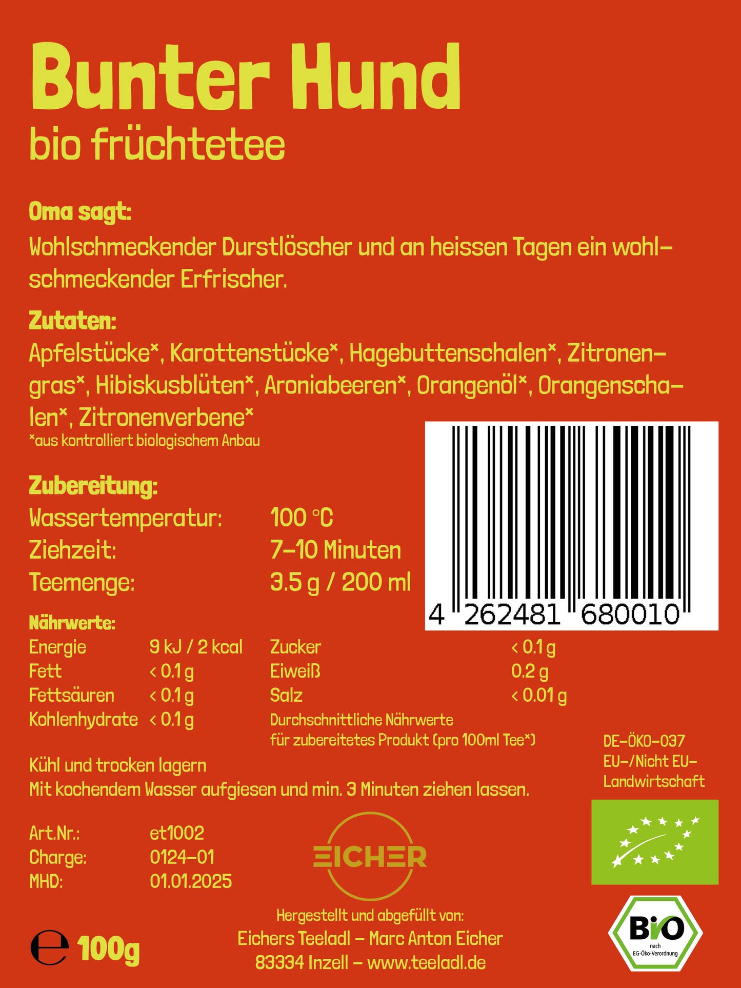 Bunter Hund - Bio Früchtetee