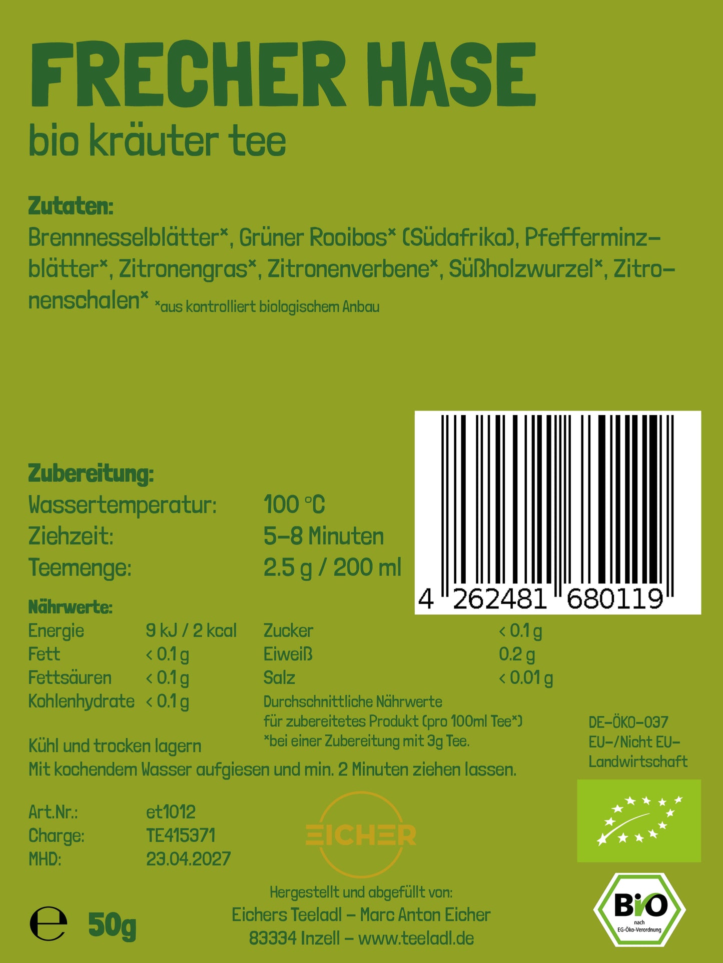 Frecher Hase - Bio Kräutertee