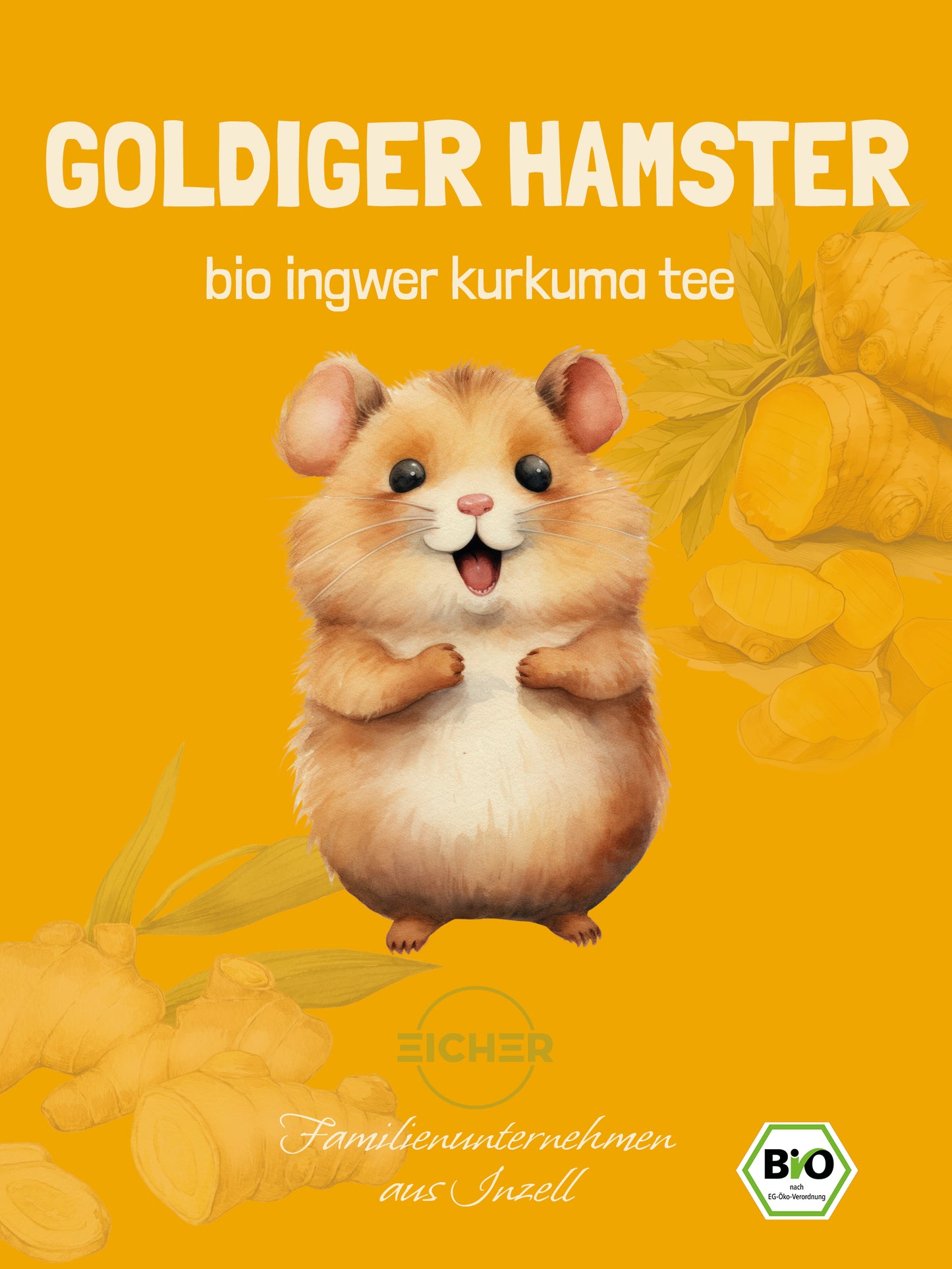 Goldiger Hamster - Bio Kräutertee Ingwer Kurkua