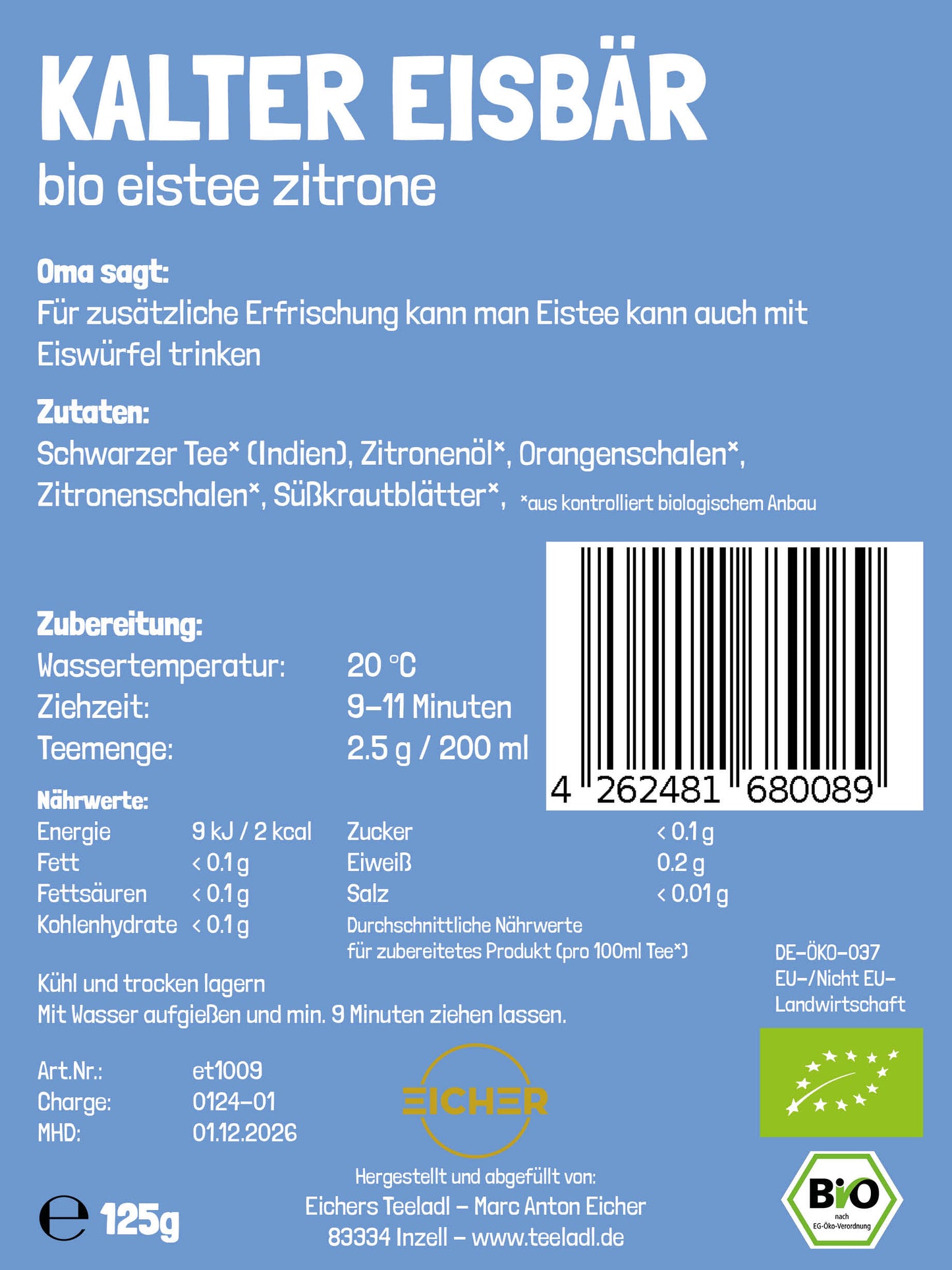 Kalter Eisbär - Eistee Zitrone