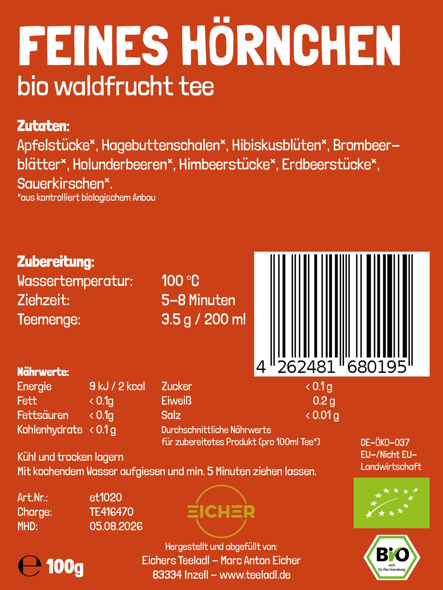 Feines Hörnchen - Bio Waldfrucht Tee